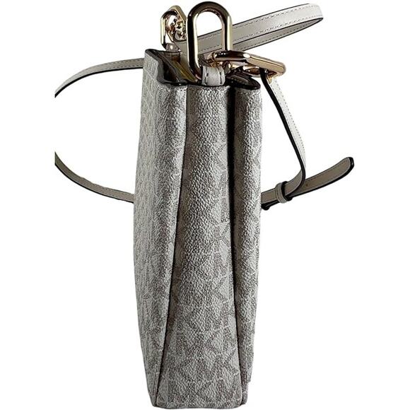 NWT Michael Kors Womens Trisha Triple Compartment Crossbody (Lt Cream Multi)-OS - Picture 2 of 7